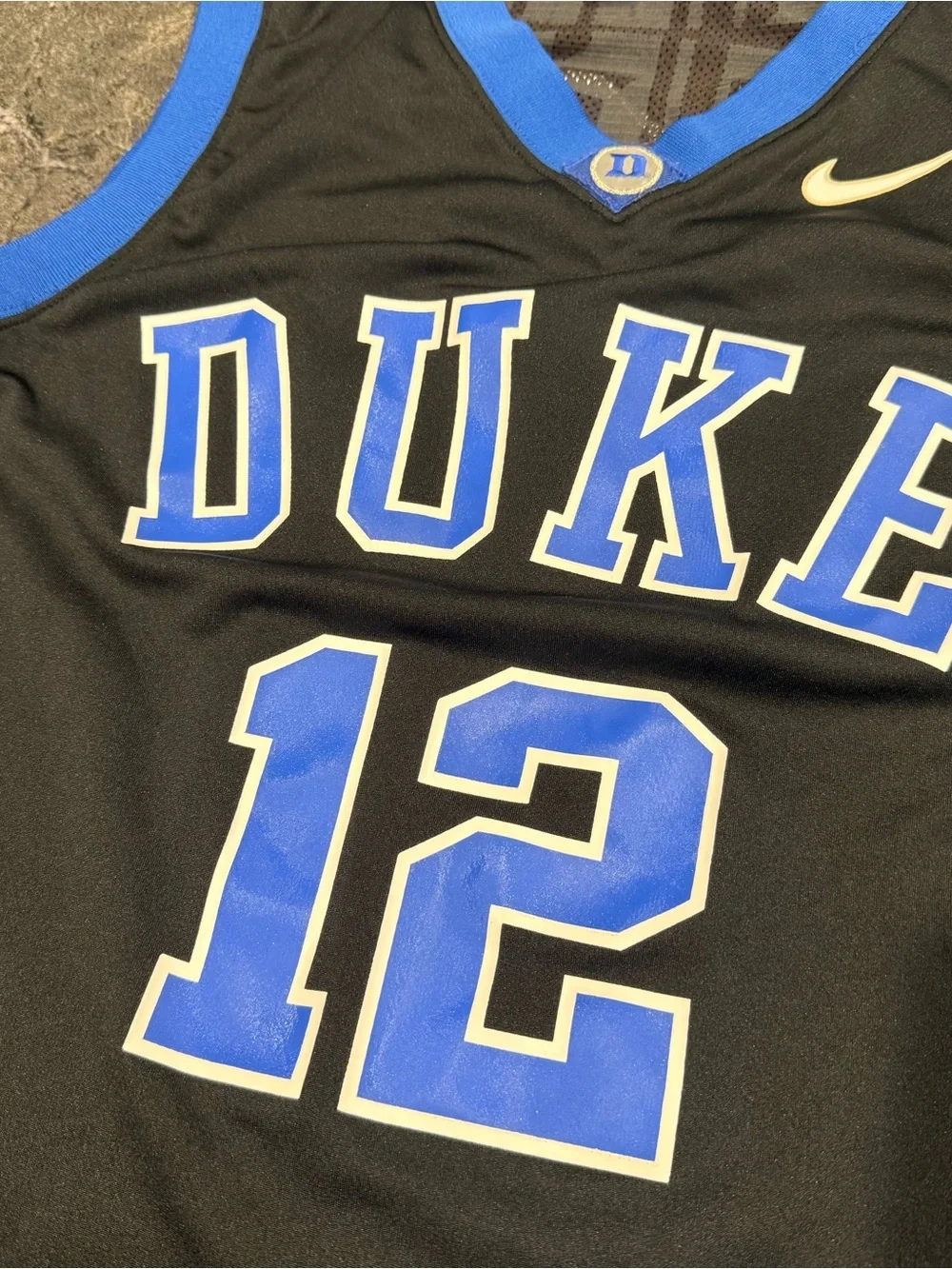 Nike Duke Blue devils #12 swingman jersey black blue men’s large